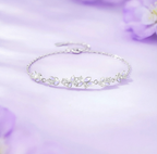 Women's 925 Sterling Silver Bracelet, Delicate Niche Design, Elegant & Aesthetic Jewelry