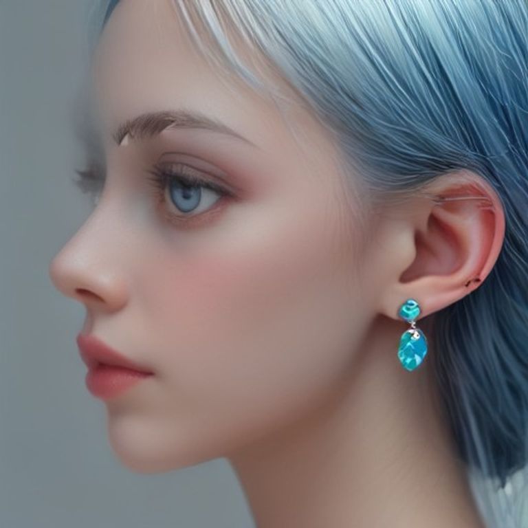 Blue Topaz Four-Leaf Clover Threader Earrings