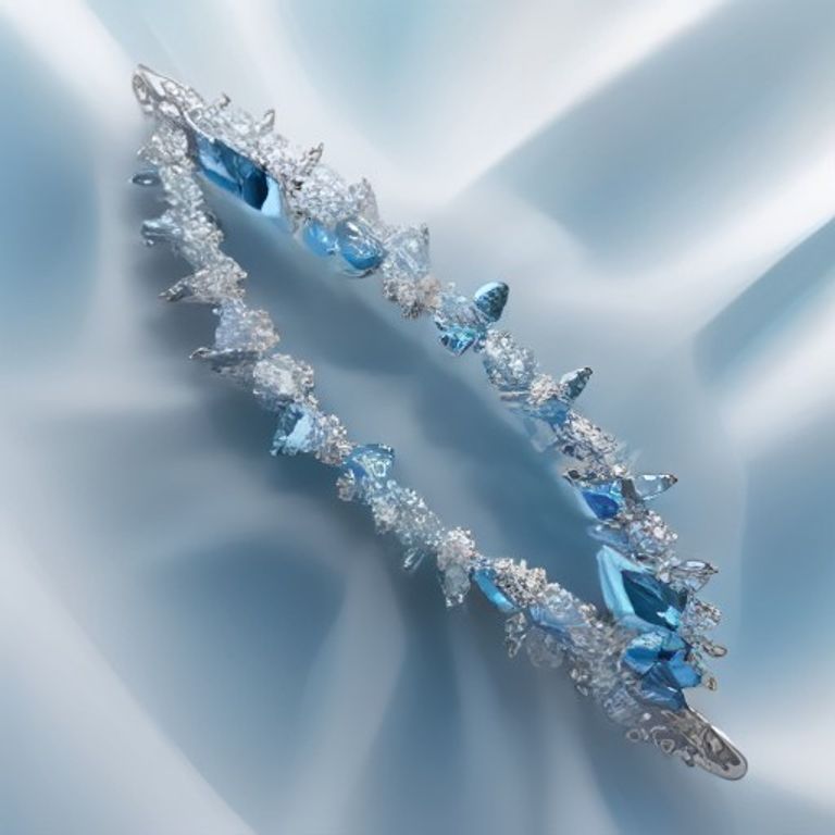 Blue Topaz Wave Charm Bracelet