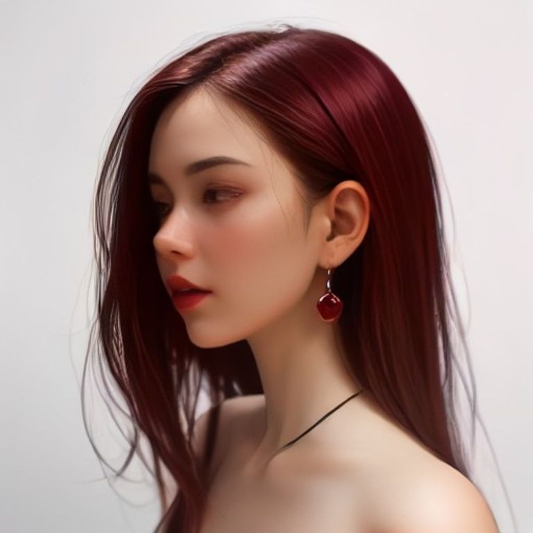 Garnet Cat Ear Climber Earrings