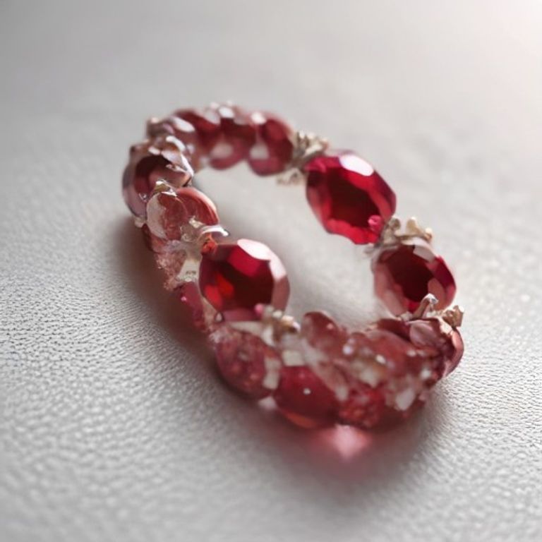 Pulsera de cuentas Corona Granate