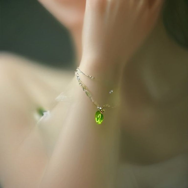 Peridot Butterfly Cuff Bracelet